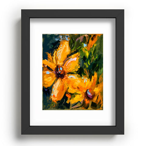 Ginette Fine Art Bold Yellow Flowers Recessed Framing Rectangle