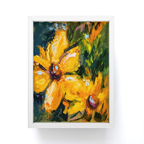 Ginette Fine Art Bold Yellow Flowers Framed Mini Art Print