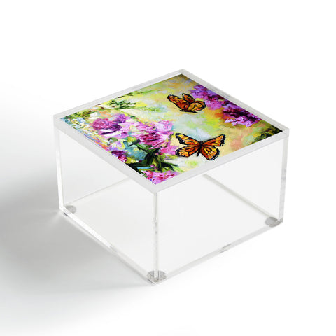 Ginette Fine Art Butterflies and Peonies Acrylic Box