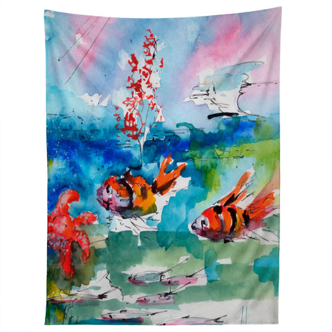 Ginette Fine Art Clownfish Tapestry