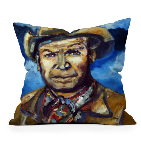 Ginette Fine Art Cowboy Throw Pillow