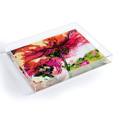 Ginette Fine Art Crazy Wildflowers Acrylic Tray