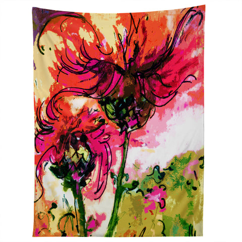 Ginette Fine Art Crazy Wildflowers Tapestry