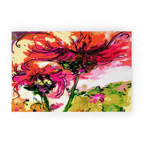 Ginette Fine Art Crazy Wildflowers Welcome Mat