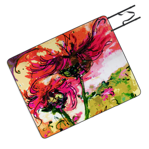 Ginette Fine Art Crazy Wildflowers Picnic Blanket