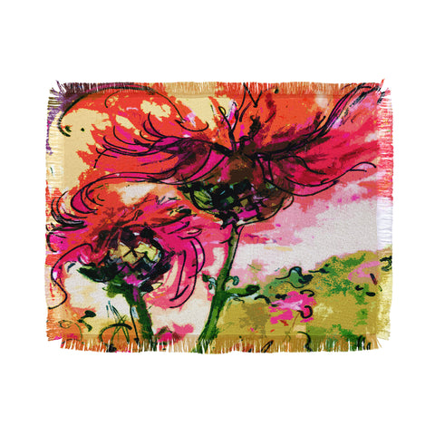 Ginette Fine Art Crazy Wildflowers Throw Blanket