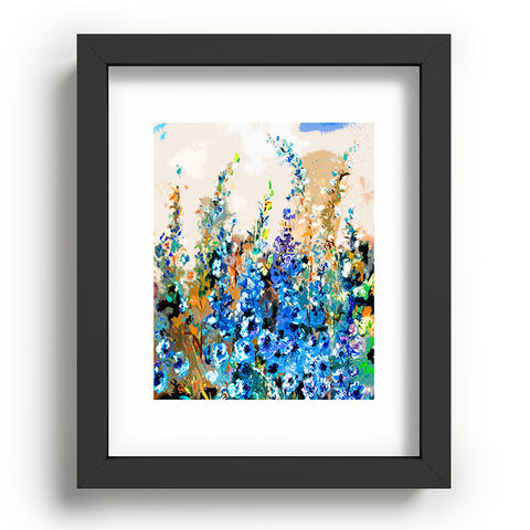 Ginette Fine Art Delphiniums Jardin Bleu Recessed Framing Rectangle