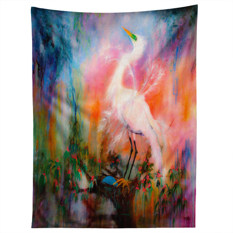 Ginette Fine Art Egret Dreams Tapestry