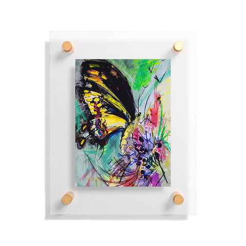 Ginette Fine Art Expressive Black Butterfly Floating Acrylic Print