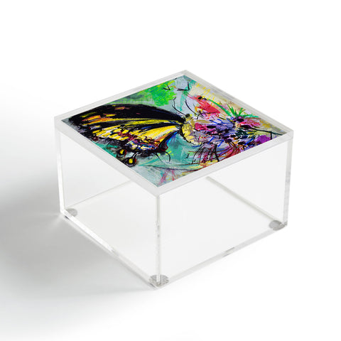 Ginette Fine Art Expressive Black Butterfly Acrylic Box