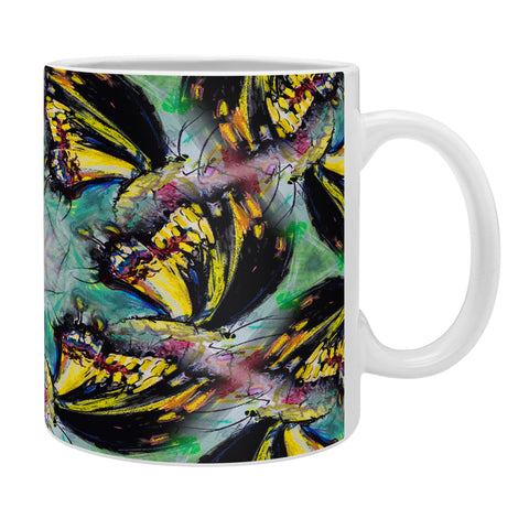 Ginette Fine Art Expressive Black Butterfly Coffee Mug