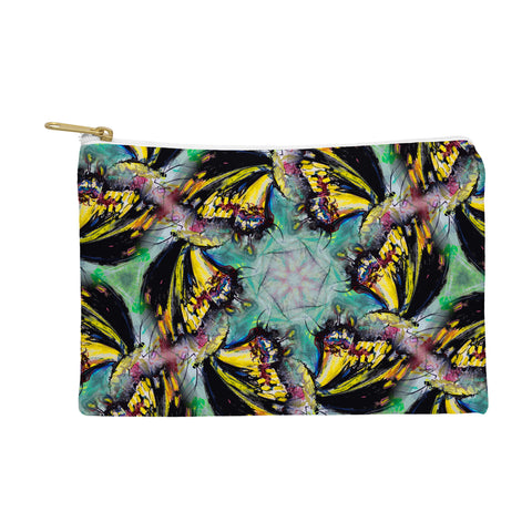 Ginette Fine Art Expressive Black Butterfly Pouch
