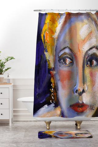 Ginette Fine Art Face 1 Shower Curtain And Mat