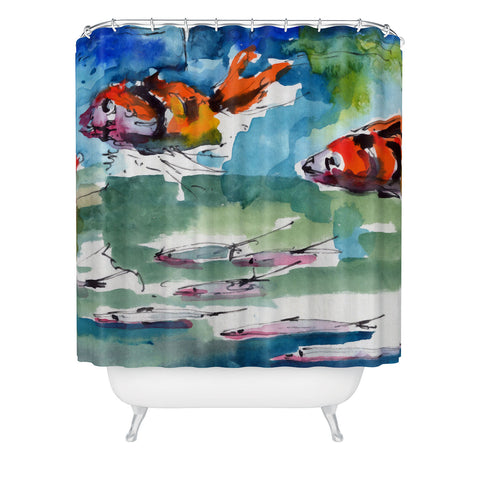 Ginette Fine Art Fish Parade Shower Curtain