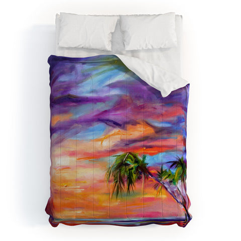 Ginette Fine Art Florida Palms Beach Comforter