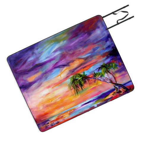 Ginette Fine Art Florida Palms Beach Picnic Blanket