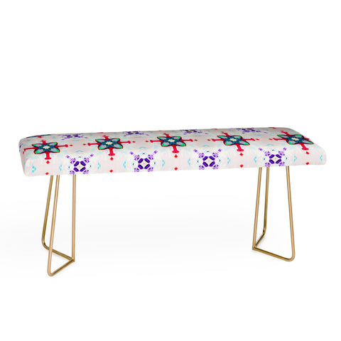 Ginette Fine Art French Country Cottage Pattern Bench