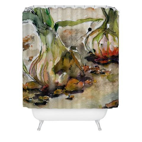 Ginette Fine Art French Yellow Onions Shower Curtain