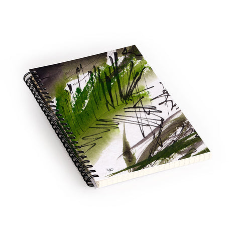 Ginette Fine Art Green Souls 1 Spiral Notebook