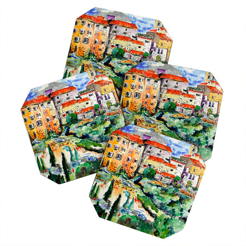 Ginette Fine Art Hillside Provence 1 Coaster Set