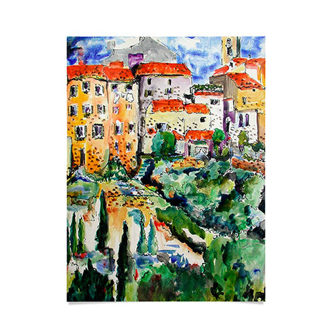 Ginette Fine Art Hillside Provence 1 Poster