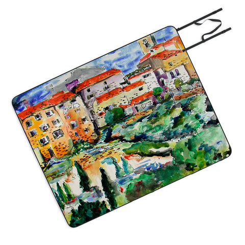 Ginette Fine Art Hillside Provence 1 Picnic Blanket