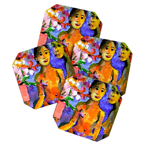 Ginette Fine Art Homage To Gaugin Tahiti Coaster Set