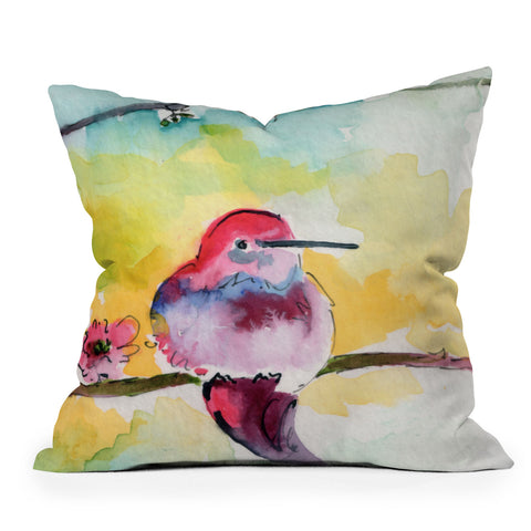 Ginette Fine Art Humminbird Throw Pillow