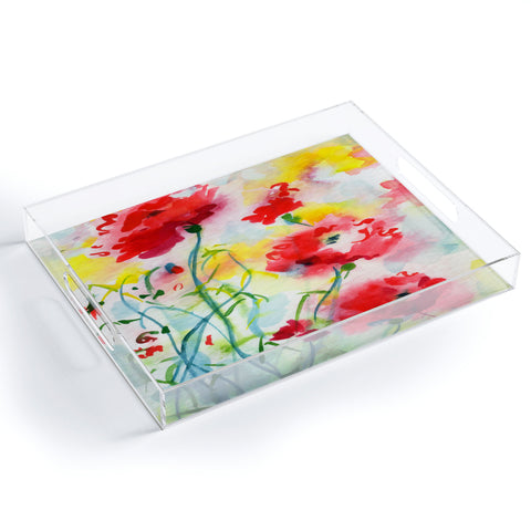 Ginette Fine Art If Poppies Could Only Speak Acrylic Tray