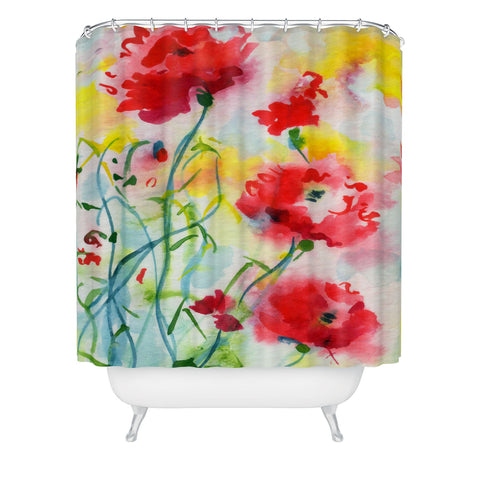 Ginette Fine Art If Poppies Could Only Speak Shower Curtain