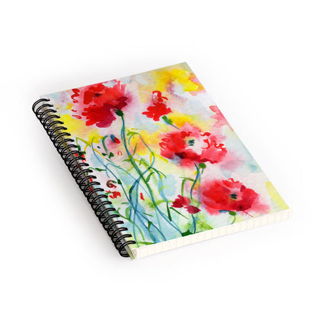 Ginette Fine Art If Poppies Could Only Speak Spiral Notebook
