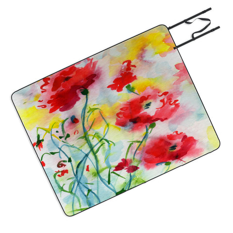 Ginette Fine Art If Poppies Could Only Speak Picnic Blanket
