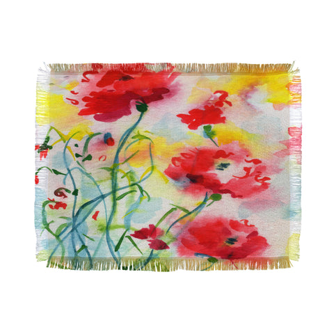 Ginette Fine Art If Poppies Could Only Speak Throw Blanket