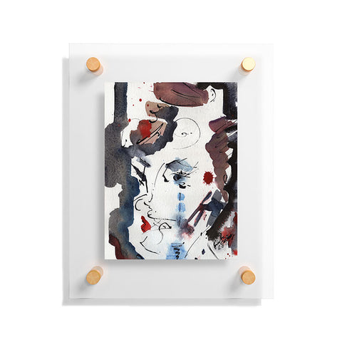 Ginette Fine Art Intuitive Abstract Face Floating Acrylic Print