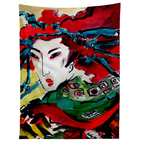 Ginette Fine Art Japanese Woman Tapestry