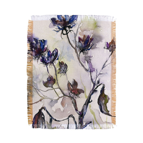Ginette Fine Art Late Summer Seed Pods Throw Blanket