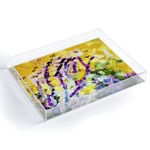 Ginette Fine Art Lavender and Bees Provence Acrylic Tray