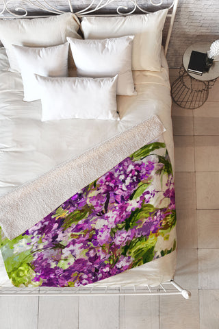 Ginette Fine Art Lilac Fleece Throw Blanket