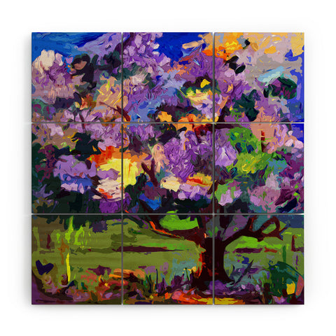 Ginette Fine Art Lilac Tree Wood Wall Mural