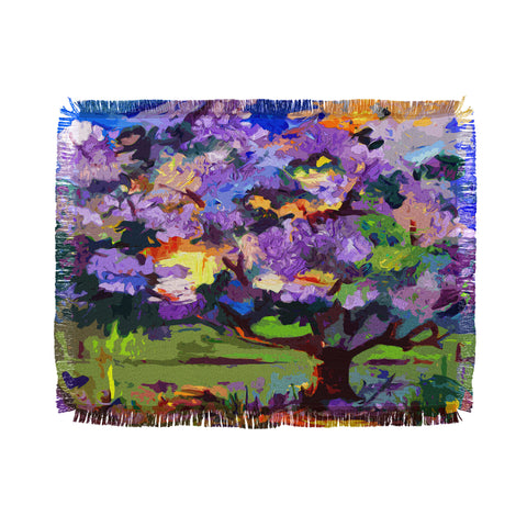 Ginette Fine Art Lilac Tree Throw Blanket