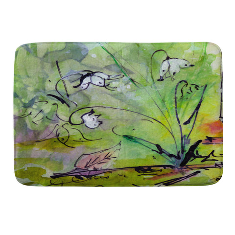 Ginette Fine Art Lily Of The Valley Memory Foam Bath Mat