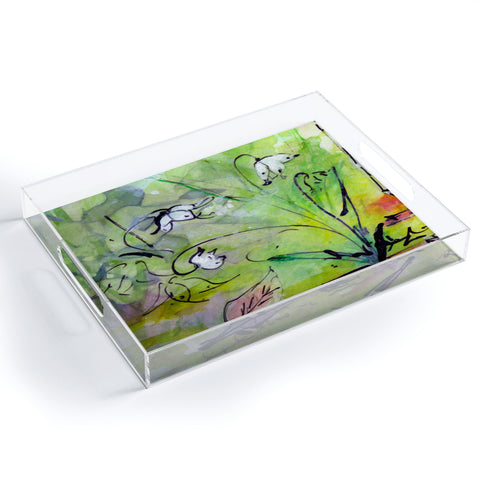 Ginette Fine Art Lily Of The Valley Acrylic Tray