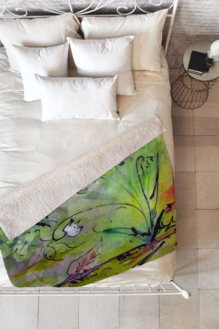 Ginette Fine Art Lily Of The Valley Fleece Throw Blanket