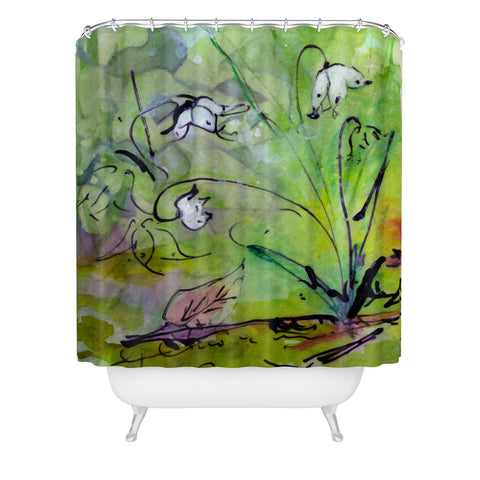 Ginette Fine Art Lily Of The Valley Shower Curtain