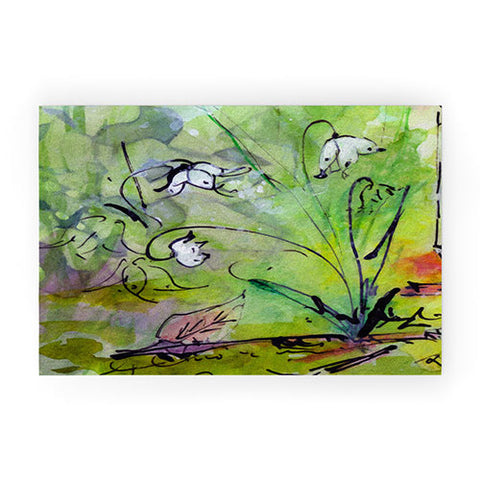 Ginette Fine Art Lily Of The Valley Welcome Mat