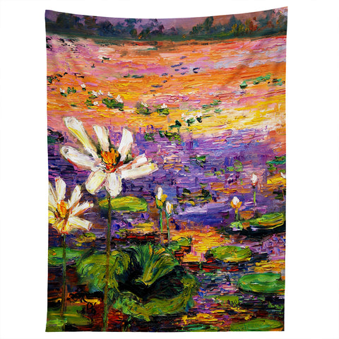 Ginette Fine Art Lily Pads Pond Tapestry