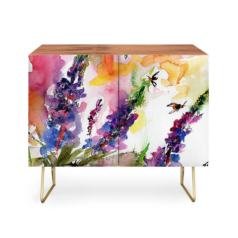 Ginette Fine Art Lupines In The Forest Credenza