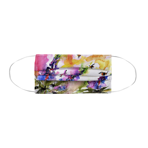 Ginette Fine Art Lupines In The Forest Face Mask
