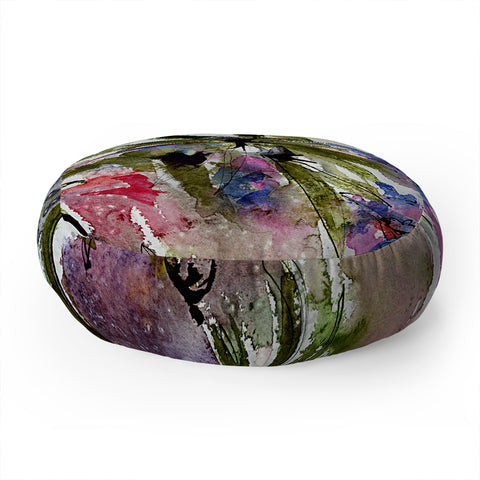Ginette Fine Art Lupines In The Forest Floor Pillow Round