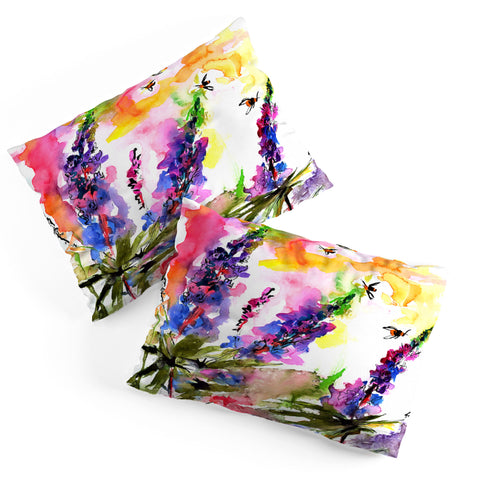 Ginette Fine Art Lupines In The Forest Pillow Shams